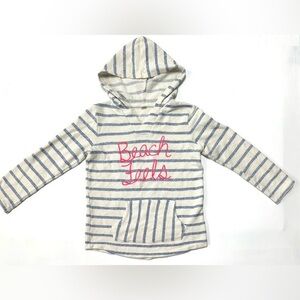Old Navy Striped Hoodie‎ with 'Beach Feels' Text size youth L (10-12)